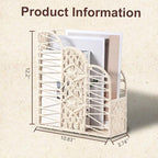 BROWNLILY Macrame Magazine Holder - Unique Handwoven Basket for Books & Home Decor, Exclusive Cotton Rope Weaving Art, Single Piece
