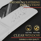 5 Pack 40-inch Suit Bag Garment Bag for Travel and Storage, Garment Bags for Hanging Clothes with Zipper and Visible Transparent Window, White