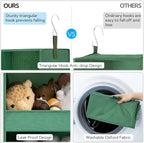 GRANNY SAYS 3-Shelf Closet Organizers and Storage, Foldable Hanging Closet Organizer, Hanging Closet Shelves with 2 Metal Hooks, Leak-Proof Closet Storage for Sweater, Clothes Organizer, Dark Green