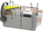 Edudif Bedside Caddy Bedside Organizer with Fixed Straps & Water Bottle Holder, Bunk Bed Caddy ideal for Home, Dorm, Hospital, Crib, Versatile Bedside Storage Solution
