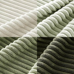 MIULEE Decorative Throw Pillow Covers Set of 4 Summer Light Green Gradient Natural Earthy Modern Classic Soft Corduroy Cushion Covers for Sofa Couch Bed Living Room Spring Home Decor 18x18 Inch