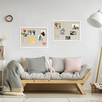 DAHAPYBOO Cork Board with Linen White 2Pack,Bulletin Board 23"x17" Hanging Corkboards for Office Home School Message Board or Vision Board Decoration.