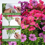 24 Bundles Artificial Flowers for Outdoor Realistic Faux Flower Spring Summer Garden Home Decoration,Hanging Daisy with Eucalyptus Leaves Fake Plants Greenery Balcony Porch Patio Front Door Decor