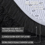 OLANLY 7x8 Machine Washable Large Area Rugs for Living Room, Bedroom, Soft Fluffy Shaggy Bedside Rug, Indoor Floor Carpet for Kids Girls and Boys, Dorms, Nursery, Home Decor Aesthetic, Black
