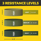 Tribe Lifting Fabric Resistance Bands for Legs - Workout Bands Resistance Bands for Men and Women - Booty Bands for Working Out - Exercise Bands Resistance Bands Set - Elastic Bands for Exercise