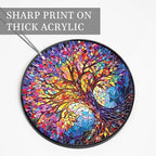 2025 Christmas Ornaments, Christmas Tree Ornaments Acrylic, Faux Stained Glass Effect White Elephant Gifts Exchange, Unique Suncatcher Xmas Stocking Stuffers for Women, Men (Tree of Life)
