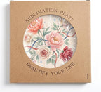 250th Anniversary Decorative Plates 10 Inch Watercolor Floral Patriotic Decorations Commemorative Plates with Stand Memorial Day 4th of July Veterans Day Home & Office