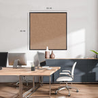 U Brands Cork Bulletin Board, 36" x 36", Black Aluminum Frame, Industrial Grade Pinning Surface