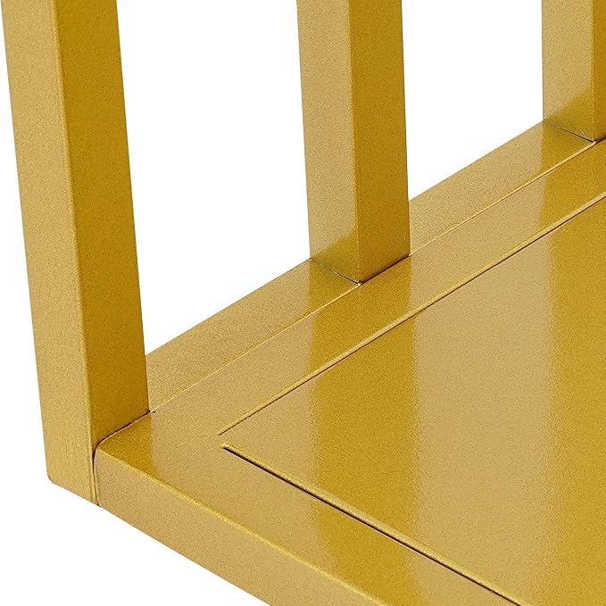 Scarf Organizer Stand, 5-Tier Freestanding Scarf Display Rack, Metal Scarf Holder Belt Pants Hanger for Commercial Clothing Retail Store Home, Space Saving Shelves, 31.5" x 15.75" x 59"(Gold)