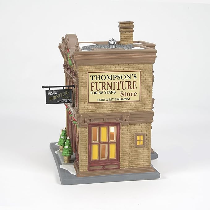 Department 56 Christmas in The City Thompson's Furniture Lit Building, 7.32 Inch, Multicolor
