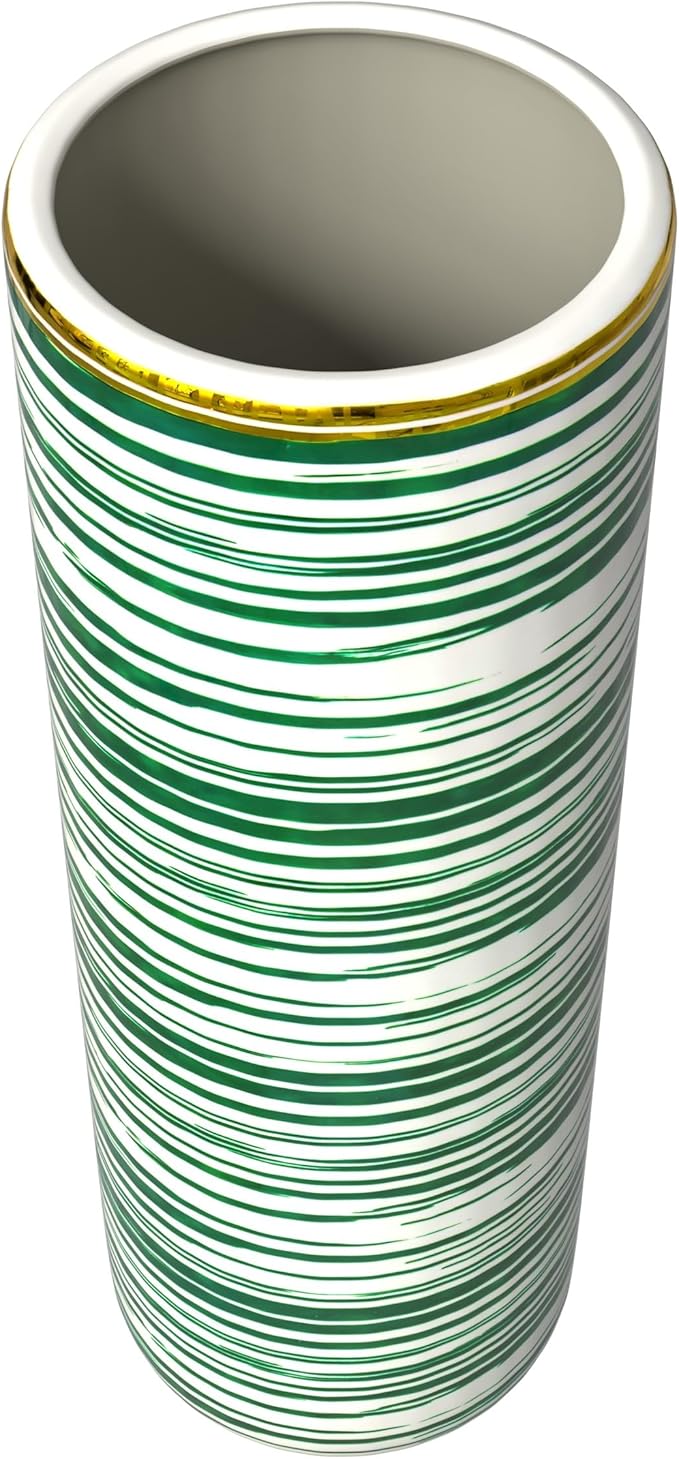 Red Lantern 24" Striped Green Umbrella Stand