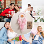 Pink Dream Catchers, Dreamocean Crystal Large Dream Catcher Boho Dreamcatcher Wall Hangings Window Decor Gifts for Adults Boys