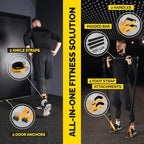 Tribe Lifting Tube Resistance Bands for Working Out Men and Women - 180lb Exercise Bands Set with Handles, Resistance Band Bar, Ankle Straps, Foot Straps, Door Anchor for Home Gym Strength Training