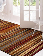 Unique Loom Barista Collection Area Rug - Icatu (5' 1" x 8' Rectangle Beige/Brown)