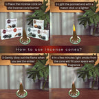 Trumiri Woody Incense Cones - Variety Pack - Total 60 Cone Incense (6 Scents x 10 Conos) - White Sage, Palo Santo, Dragons Blood, Sandalwood - Inscents-Cones Scented - Insense Cones - Incent Cone