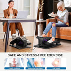 VIVURN-018 Under Desk Elliptical 12 Speed 5 Modes Mini Motorized Leg Exerciser While Sitting for Seniors As Seen on TV with Non-Slip Mat Quiet & Portable Electric Pedal Exerciser for Home and Office