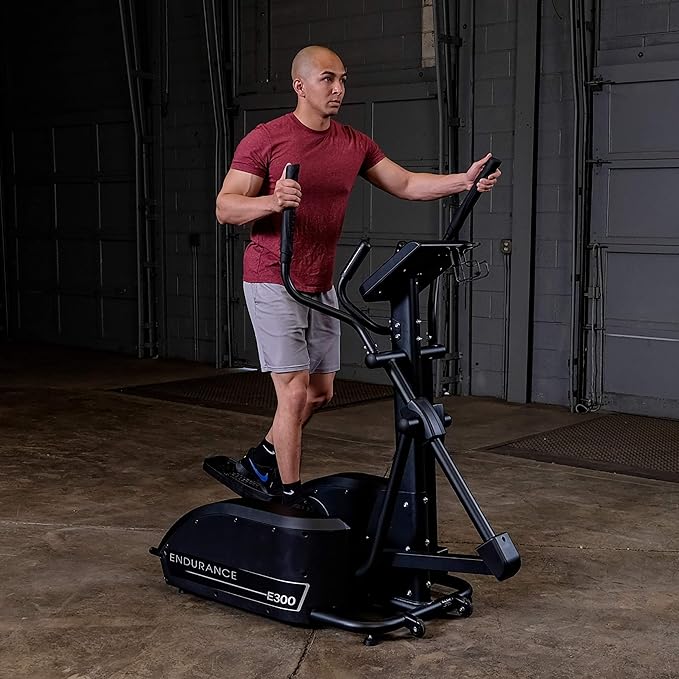 Body-Solid (E300) Elliptical Trainer Machine, Cardio Workout Crosstrainer Exercising Machines for Home & Commercial Gym with 300lb Weight Capacity
