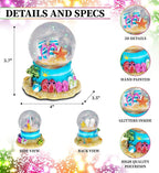 CoTa Global Cool Summer Beach Sandals Snow Globe - Sparkling Snow Glitter Globe Figurine with Flip Flop Decor, Collectible Novelty Ornament for Office or Home Decor - 65mm