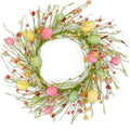 WreathDream Easter Wreaths for Front Door Easter Egg Wreath with Colorful Eggs,Berry for Front Door Indoor Outdoor Party Home Wall Window Festival Decoration