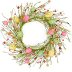 WreathDream Easter Wreaths for Front Door Easter Egg Wreath with Colorful Eggs,Berry for Front Door Indoor Outdoor Party Home Wall Window Festival Decoration