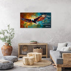 Christian Wall Art Eagle Decor Isaiah 40 31 Wall Art Bible Verse Wall Decor Inspirational Scripture Canvas Prints Eagle Pictures Religious Biblical Artwork for Bedroom Living Room Home Decoration 20x40"