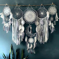 Dream Catcher Wall Decor,Large Boho Dream Catcher with Luxurious Feathers & Beads, Handmade Wall Hanging for Bedroom,Living Room, Gift Ready for Girls & Adults (Gray)
