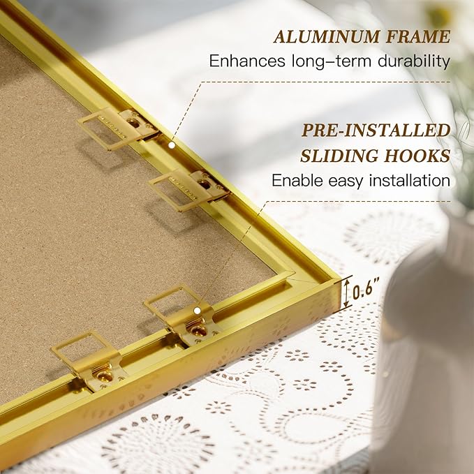 Linen Bulletin Board 36" x 24", Fabric Pin Board with Gold Aluminum Frame, Decorative Vision Board for Home Office, Bedroom & Dorm Wall Decor, Includes 10 Push Pins, Pink