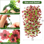 Homsunny Artificial Fake Mums Flowers Plants for Outdoor Decoration, 2 PCS Faux Daisy Silk Flowers Outside UV Resistant Realistic Home Decor for Porch Patio Balcony Garden Window Box(Brown)