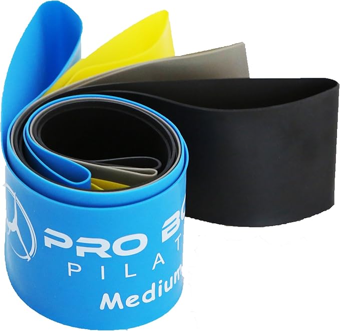 ProBody Pilates Loop Resistance Bands for Working Out, Set of 5 Exercise Bands Resistance, Workout Bands Resistance for Exercise, Small Physical Therapy Bands, 12" x 2"