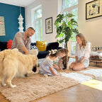 OLANLY 9x12 Machine Washable Large Area Rugs for Living Room, Bedroom, Soft Fluffy Shaggy Bedside Rug, Indoor Floor Carpet for Kids Girls and Boys, Dorms, Nursery, Home Decor Aesthetic, Beige