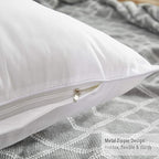 Oubonun 22"x22" Pillow Inserts (Set of 4) - 100% Cotton Cover, Square Throw Pillow Inserts for Couch, Sofa, Bed - Decorative 22 Inch White Pillow Inserts