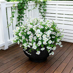 Artificial Flowers for Outdoors Faux Plants Outside Indoor,Realistic UV Resistant Silk Fake Daisy Petunias for Home Patio Garden Back Yard Front Poch Decor Spring Summer(12 Bunches,White)