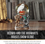 Nemesis Now Harry Potter Hedwig Snow Globe - Officially Licensed Collectible with Hand-Painted Detail, Hogwarts House Emblems, Perfect Harry Potter Gift, Owl Resin Figurine Home Decor