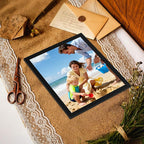 Lyeasw 8x10 Picture Frames Black 12 Pack, Matted Wood Grain Lightweight 8 x 10 Photo Frames for Wall Collage and Desk & Home Decor, with Horizontal or Vertical Placement.