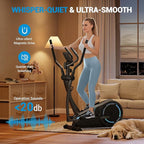 THERUN Elliptical Exercise Machine, Hyper-Quiet Magnetic Elliptical Machine for Home, 15.3IN Stride Elliptical Training Machines with 16 Resistance Levels, 17.6LBS Flywheel