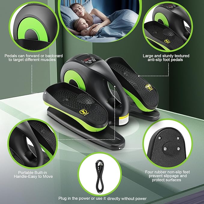 Ancheer Under Desk Elliptical,Ellipse Leg Exerciser for Seniors Fully Assembled, Electric Seated Pedal Elliptical Exerciser with Remote &12 Resistance Adjustable Speed
