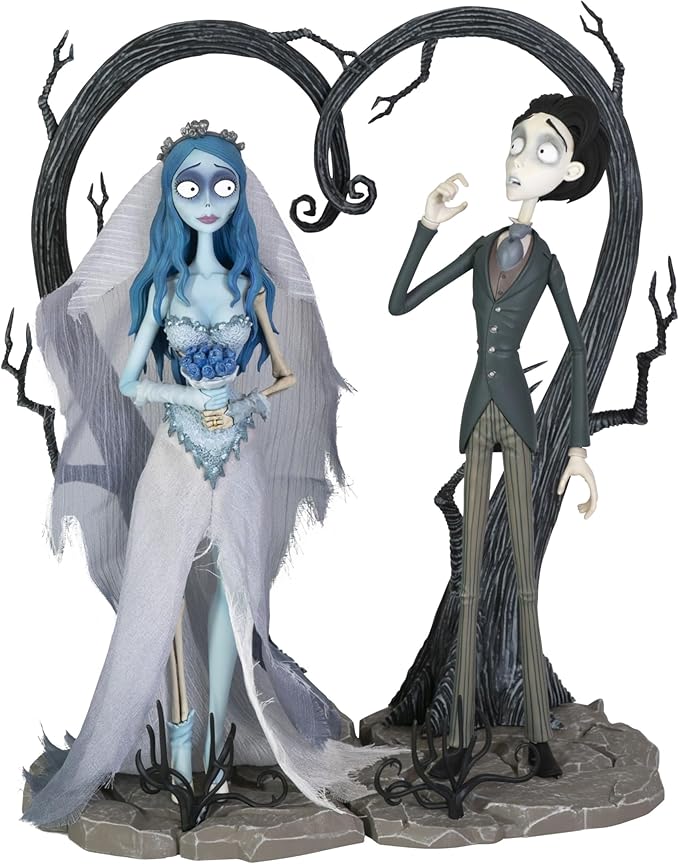 ABYSTYLE Studio Corpse Bride Exclusive Collectible Figurines Bundle: Emily and Victor 8.2" Tall SFC Collectible PVC Figure Statue Movies Decor Gift