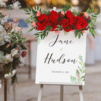 Artificial Peony Flower Swag, 29.6in Faux Eucalyptus Leaves Corner Rose Floral Swags, Artificial Mirror Flower Chair Back Flower Swags for Sheer Drapes, Wedding Chair, Arbor, Wedding(red)