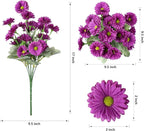 HyeFlora Artificial Flowers for Outdoors Fake Plants Spring Outside Decoration, 6 Bundles Dahlia Silk Daisy Realistic UV Resistant Faux Flowers for Outdoor Planter Balcony Porch Yard Garden Home, Mix