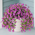 INQCMY 2Pcs Artificial Fake Hanging Flowers for Outdoors UV Resistant Artificial Plants for Spring Summer Decor Look Real Faux Flowers for Outside Home Planter Porch Patio Decor