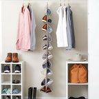 Household Essentials 20-Pocket Closet Shoe File, Single Hook System