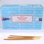 Nag Champa Incense Stick Packs - Hand Rolled & Non-Toxic - Perfect for Meditation and Yoga - Home Fragrance Gift Pack - 15g, Set of 12 Packs (Good Luck)