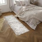 2'x6' Runner Rug Washable Rug: Modern Abstract Soft Thin Runner Rug Brown Grey