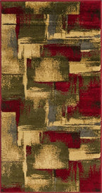 Unique Loom Barista Collection Area Rug - Timor (2' 2" x 3' 11" Runner, Multi/Red)