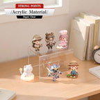 Sezanrpt Acrylic Shelf Riser 8x5.5x5 pack of 2, Countertop Acrylic Display Storage Organizer for Funko Pop Figure, Cosmetics, Bags, Shoes, Toys, Collectibles, 8x5.5x5 Inch