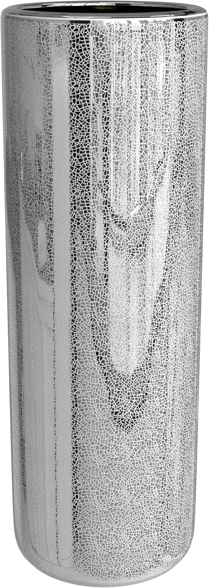 Red Lantern 24" Silver Crackle Umbrella Stand