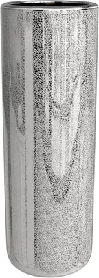 Red Lantern 24" Silver Crackle Umbrella Stand