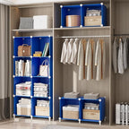 AWTATOS Cube Storage Organizer, 12 Cube Closet Organizers and Storage Shelves, DIY Stackable Bookshelf for Bedroom, Home, Admiral Blue