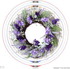Haute Decor Mixed Artificial Lavender Wreath with Natural Grapevine - 24 Inch Spring Wreath for Front Door with Lavender, Eucalyptus, Cedar, Larkspur and Lamb's Ear Florals