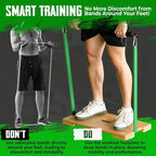 (Patent: D1088151) Wood Fitness Board, Exercise Platform or Wooden Exercise Board for Resistance Band Exercises, Resistance Band Workout, Stretching, Strength, Flexibility and Balance for Body HomeGym